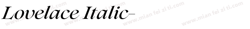 Lovelace Italic字体转换